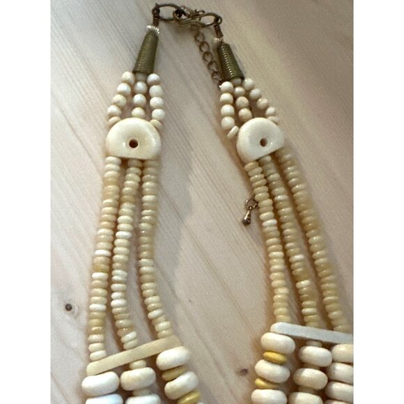 Millefiori Venetian Trade Bead Necklace Vintage African Carved Tribal - Picture 7 of 10